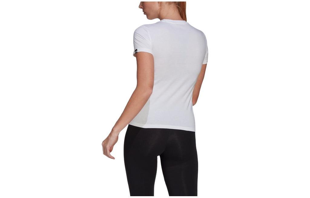 adidas T Shirts Women's White Crew Neck Moderate Straight Fit GL6845