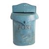 Vintage Handmade Metal Pastoral Lockable Secure Iron Letter Newspaper Mail Box Wall Mounted  Mailbox