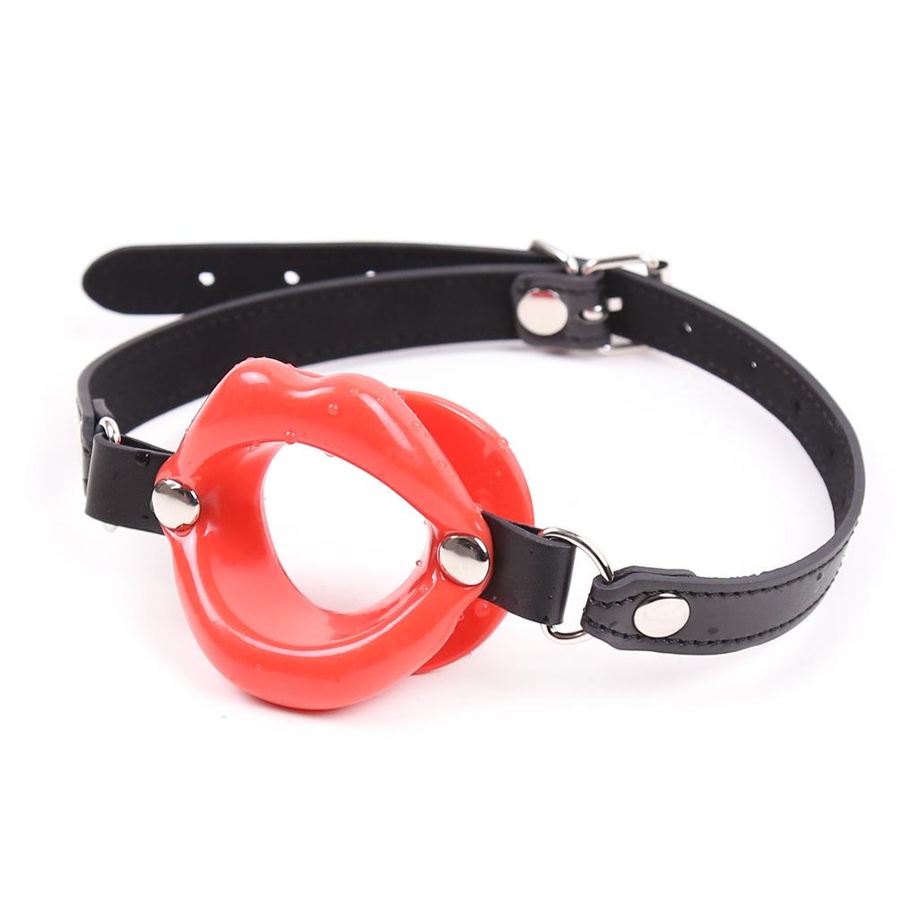 Open Mouth Gag Oral Fixation With Belt Sex Toys Silicone Lips O-Ring BDSM Slave Stuffed Adult Games For Couples Flirting