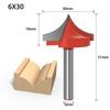 Utensili CNC con gambo da 1pc 6mm utensili da taglio shaker con punta tonda in metallo duro solido per la lavorazione del legno