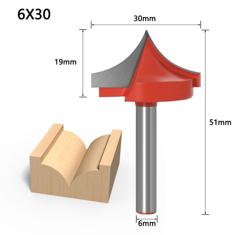 Utensili CNC con gambo da 1pc 6mm utensili da taglio shaker con punta tonda in metallo duro solido per la lavorazione del legno