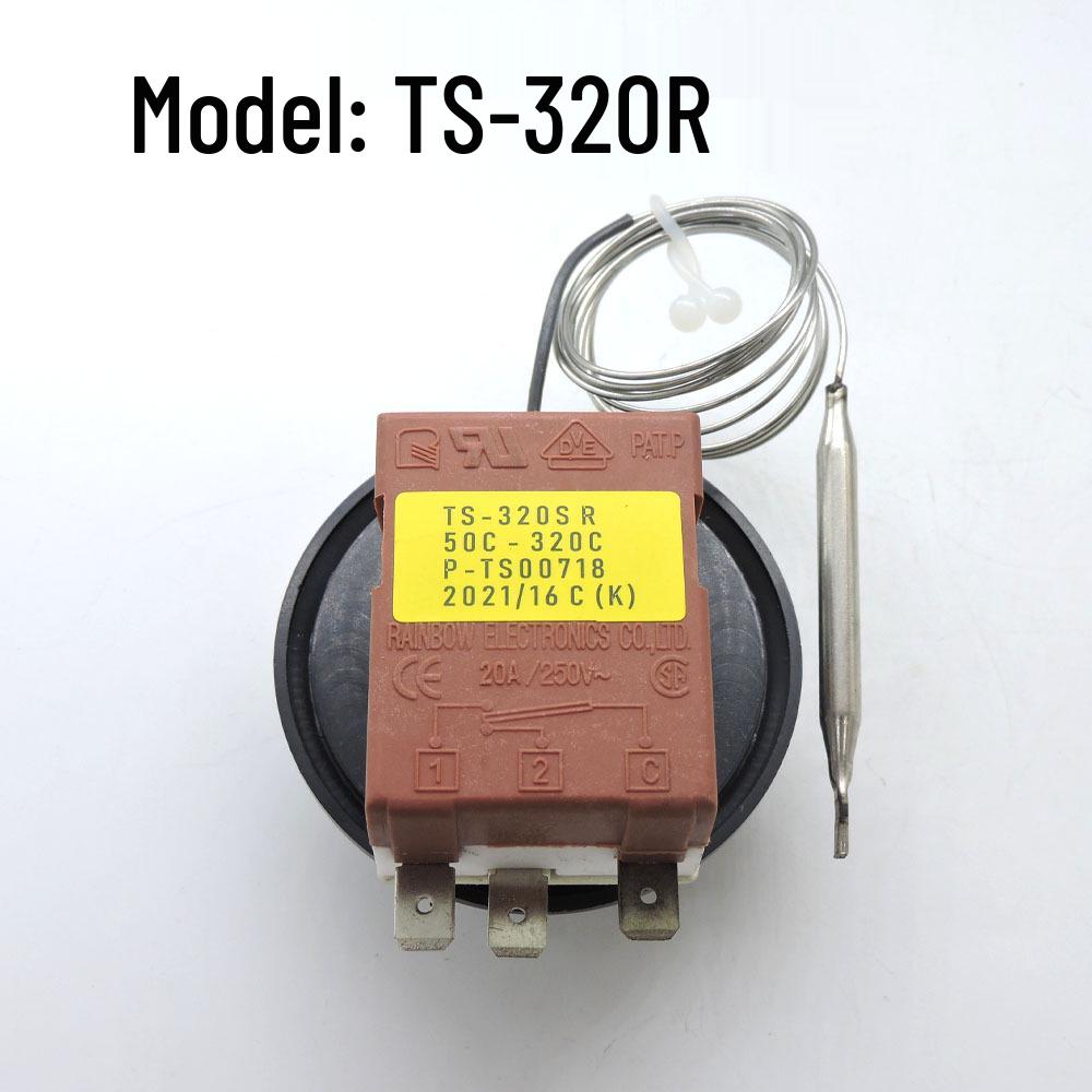 

Rainbow Boiler Temperature Controller TS320R/TS120SR - Liquid Expansion Flat Head Knob Thermostat