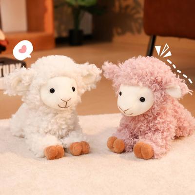 Cute Lamb Plush Toy Simulation Sheep Stuffed Doll Soft Kids Accompany Toys Adorably Room Decor Toys Exquisite Birthday Gifts