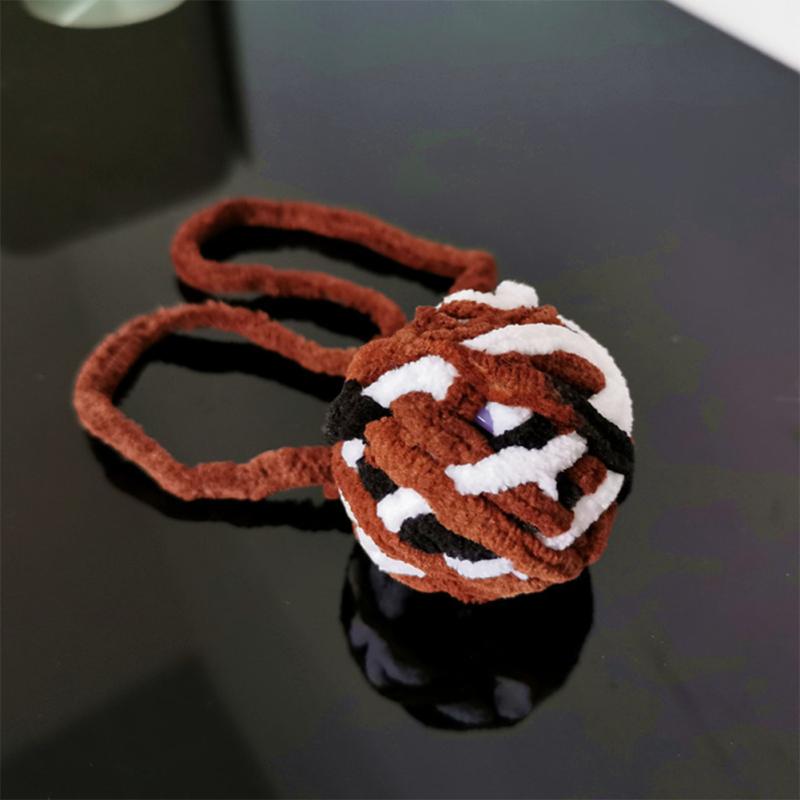 New! Pet Cat Colorful Plush Ball Toy Multi-color Wool Ball Interactive Chew Toys With 40cm Tail For