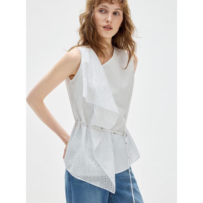 ELLE Women's Asymmetric Tencel Blouse