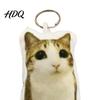 Cute Cat Ornament Meow Voice-Activated Plush Keychain Talking Stuffed Animal Interactive Pendant for Bags Backpacks Funny Gift Kids Students