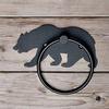 Bear Towel Ring Towel Holder Bathroom Wall Mounted Metal Wall Mounted Towel Ring Metal Hand Towel Holder Wall Decor for Kitchen Home Hanging Decor