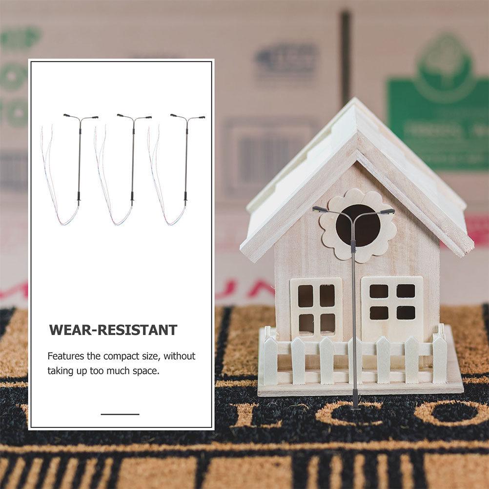 4Pcs Miniature Street Lights Easy Install Mini House Decor Realistic Sand Table Micro Landscape Supplies Mini Street Lamp