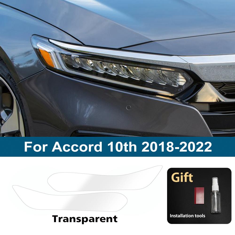 

Smoke Black Car Headlight Protective Film for Honda Accord 10th 11th Pre Cut TPU PPF Anti-Scratch High-Gloss Vinyl Wrap Film For 10th 18-22 CLR