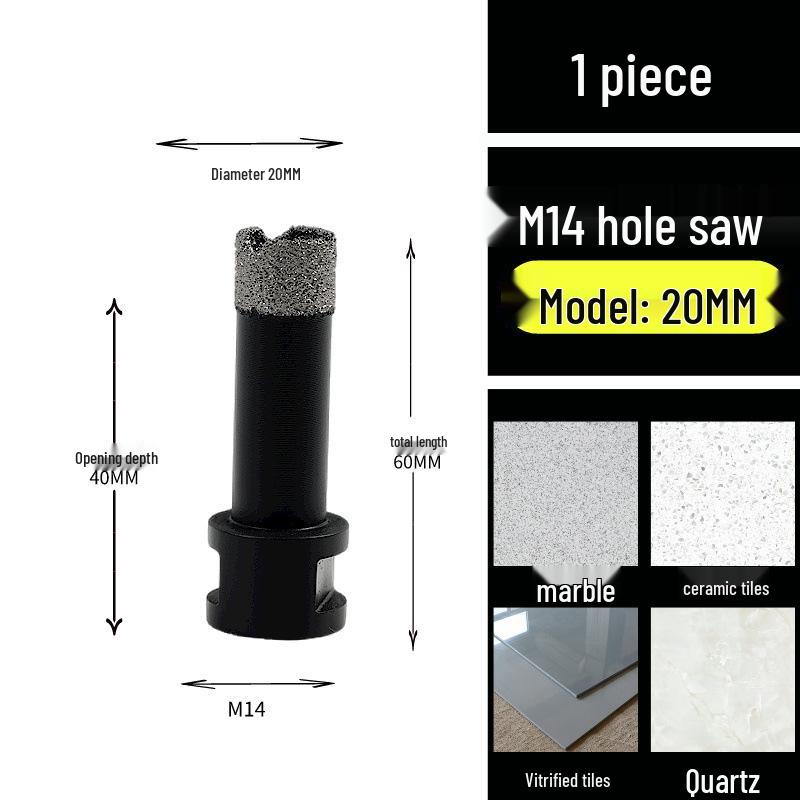 M14 Diamond Hole Opener for Tile, Marble, and Rock Slabs