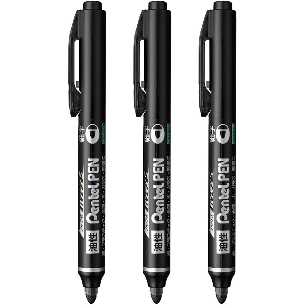 Pentel Oil-based Pen Knock Type Handy S Pentel PEN AMZ-NXS15AP3 Fine Line Black 3 Pens NXS15AP3AMZ