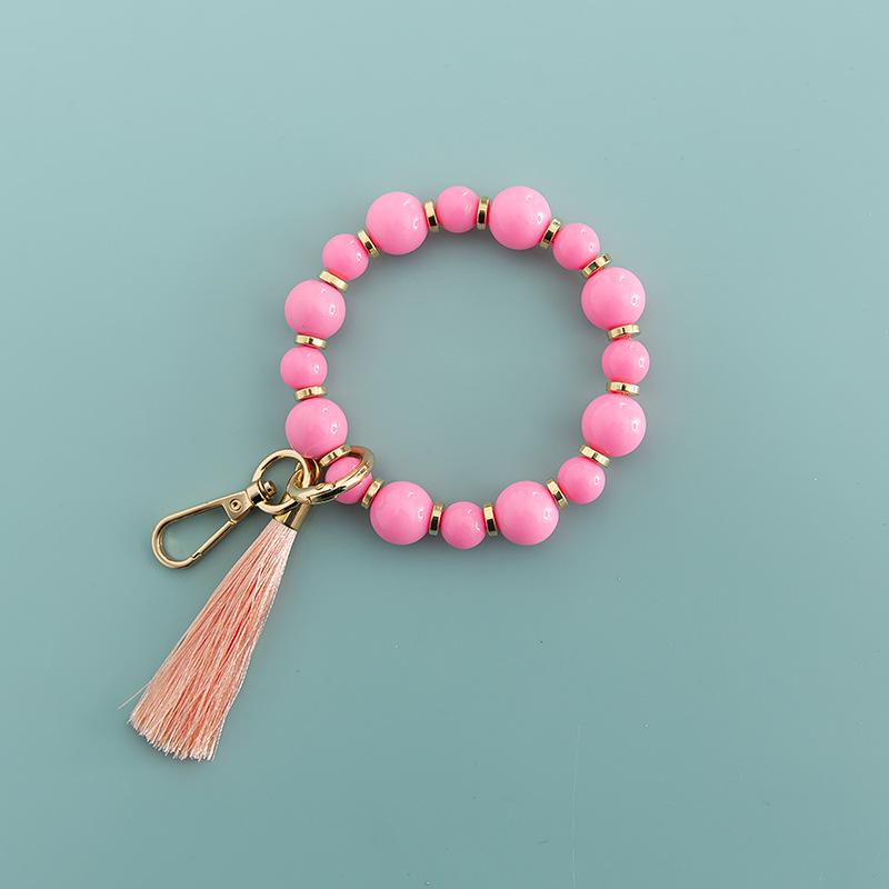 2024 New Year Macaron Color Bead Bracelet & Phone Case Keychain X103