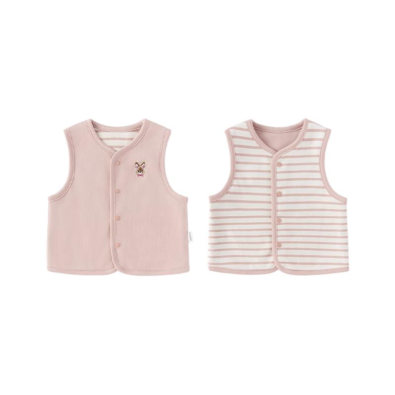 Babylove Infant Pure Cotton Reversible Striped Vest