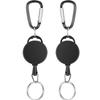 1PC Elastic Steel Wire Pull Keychain Tag Card Holder Recoil Belt ABS Badge Retractable Reel ID Badge Holders Anti Lost Keyring