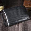 2025 Men's Genuine Leather Bag Embossed Woven 13" Laptop Briefcase 2-in-1 Handheld Shoulder Envelope Bag Practical Business Gift Commute Messenger Bag