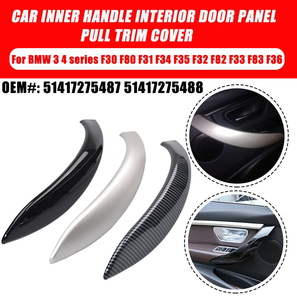 Carbon Fiber Interior Door Pull Handle with Handle Outer Cover Trim For BMW 3 4 Series M3 M4 F30 F34 F36 F32 F33 F80 F82 F83