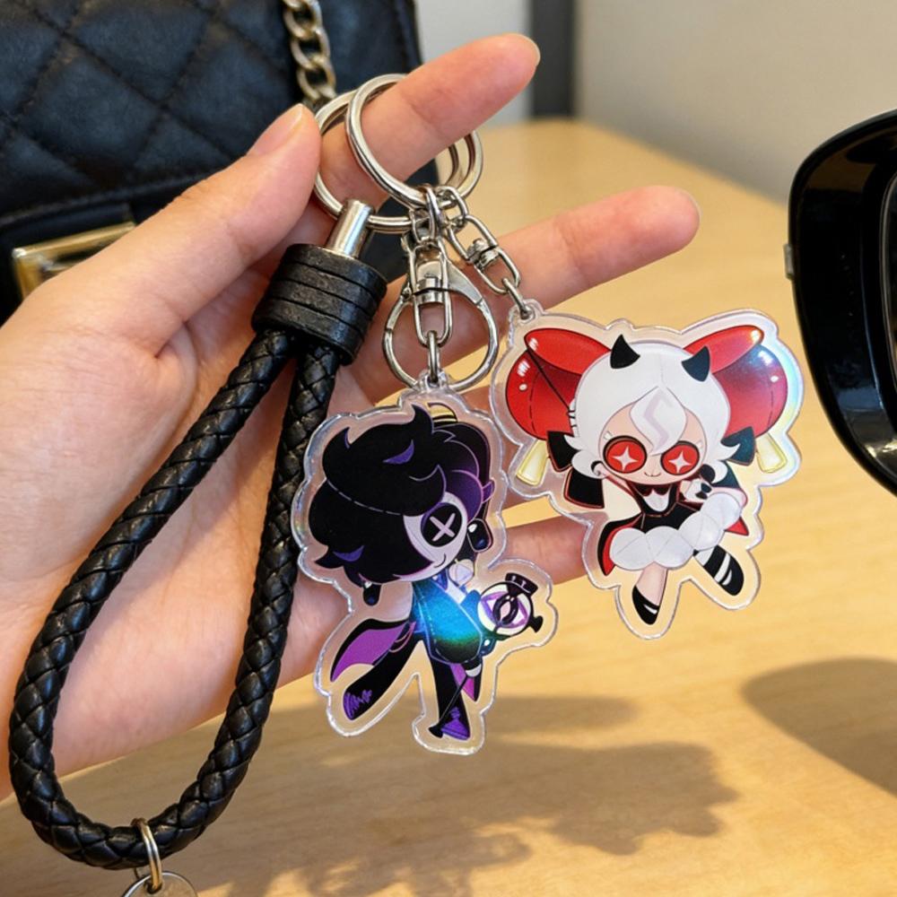 Cookie Run Keychains Candy Apple Cookie and Black Sapphire Cookie Accessories Bag Movie Keyrings Jewelry Game Fans Gifts