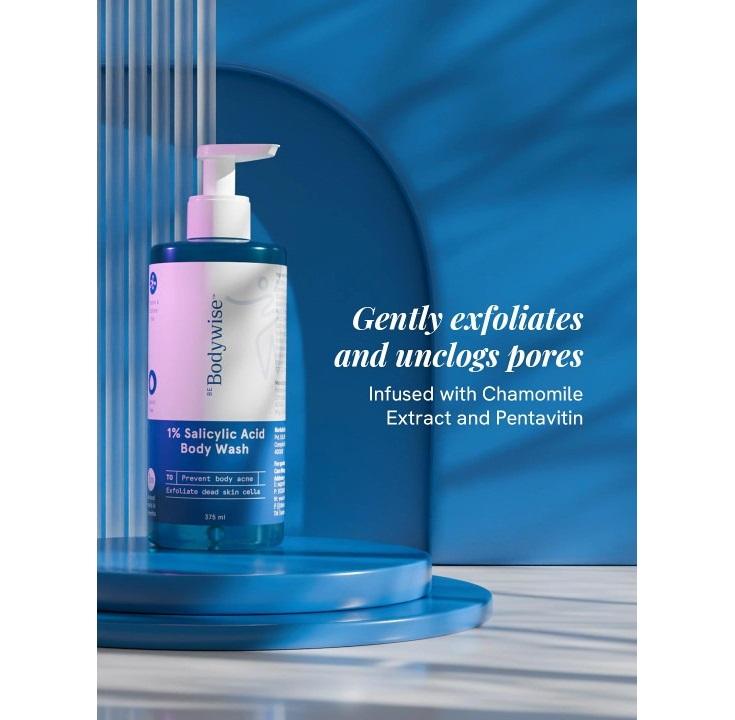 1% Salicylic Acid Body Wash To Prevent Body Acne & Exfoliate Dead Skin - 375ml