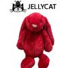 Jellycat Red Bonnie Bunny Plush Toy With Short Fur For Kids And Collectors