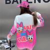 Women's Rhinestone Cartoon Print Long Sleeve Sweater - Autumn/Winter 2026 Fashion Casual Knitwear