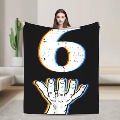 Number 6 Matching 67 Meme Halloween Blanket Quality Super Warm  Throw Blanket Winter Travel Outdoor Novelty Bedspread