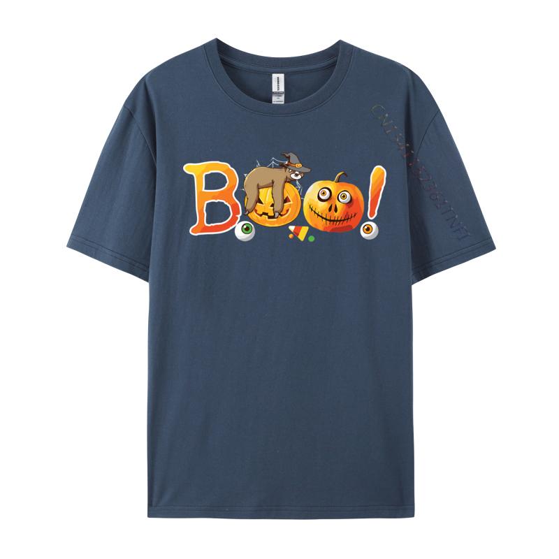 Clothing Funny Halloween Boo Sloth Pumpkin T Shirts Unisex Tee Shirts Graphic Unisex Tops Tees Clothes Retro Cotton
