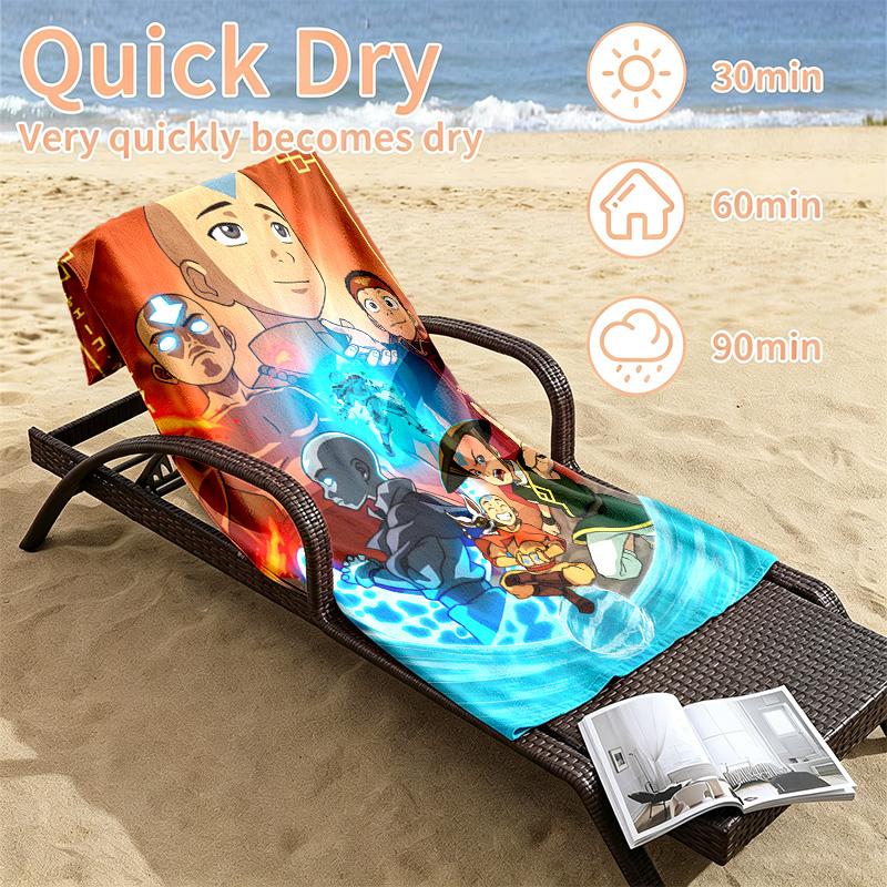 Avatar The Last Airbender Beach Towels Also Serve As Bath Towels Summer Essential a Musthave for the Outdoors the Beach and the Pool