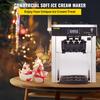 2200W Commercial Electric Countertop YKF-8218T Soft Ice Cream Machine Automatic with 2+1 Flavors Ice Cream Maker