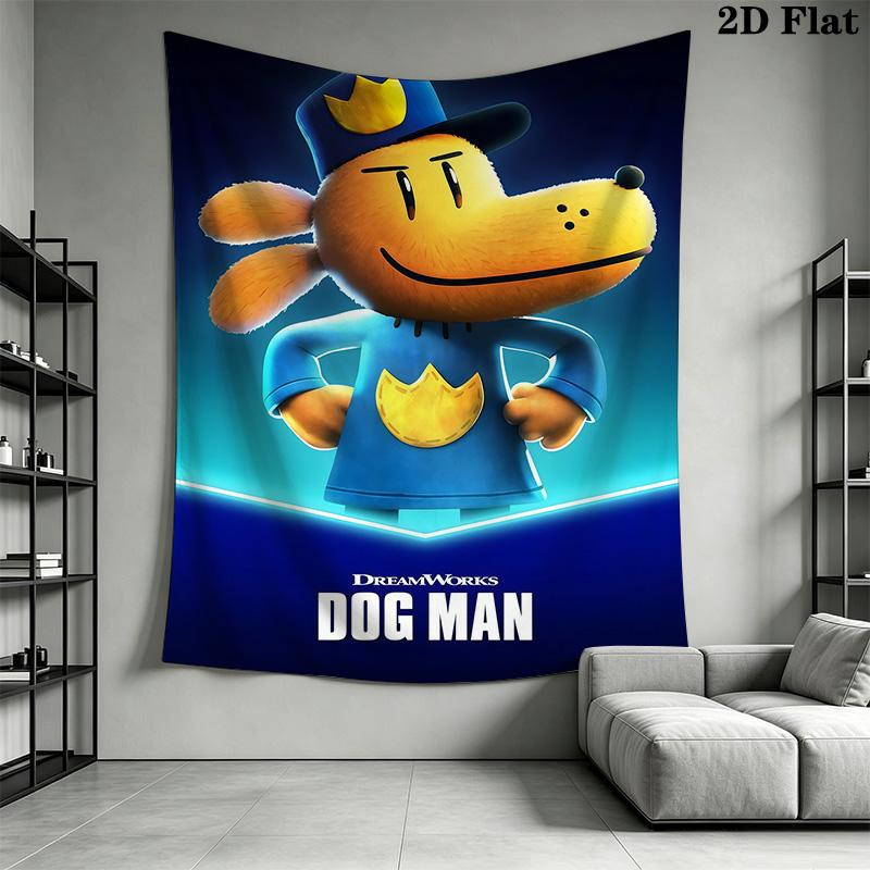 Dog Man Part Dog Part Man All Hero Tapestry Wallmounted Background Cloth Home Decor Soft Christmas Gift