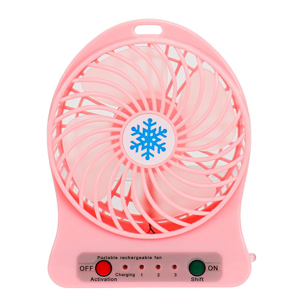 

4-дюймовый портативный вентилятор с USB-входом, настольный мини-вентилятор для студентов, школьников, бесшумный USB-вентилятор с 3 передачами для офиса и дома розовый