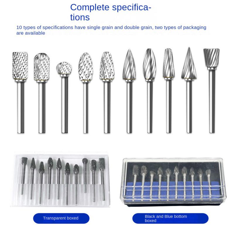 3*6mm Tažení kovu Frézka z tvrdokovu Rotační nástroj Fréza CNC Gravírování Brusné nástroje Kovové obrábění Frézování Leštění