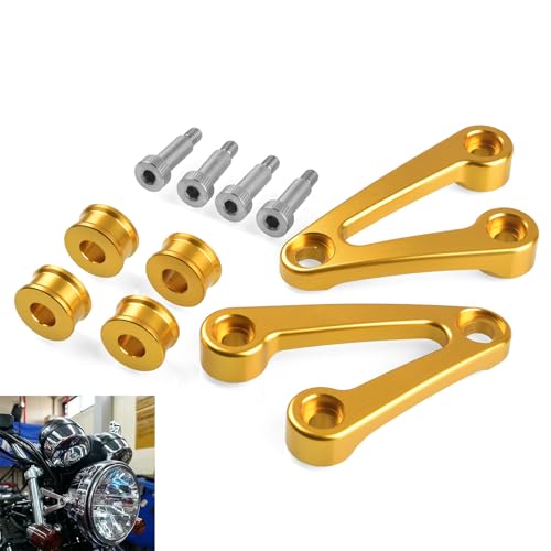 

Комплект кронштейнов для фары, совместимый с Honda CB1300SF CB400SF CB1100 CB1100EX - Алюминиевый монтажный кронштейн для фары (Золото) [Параллельный импорт]