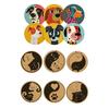 6 Pcs Wood Coasters Funny Cute Cat/Dog Drink Cup Coasters for Coffee Table Bar Kitchen Decor Housewarming Gifts for New Home Couples