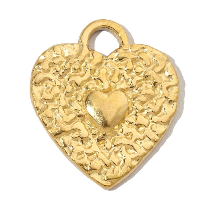 3pcs Sturdy Stainless Steel Heart Charm Necklace Set Decoration for Craft Enthusiasts and Fashion Designers Wear