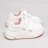 2025 Spring Popular Thick-soled Velcro Board Shoes Women's New Ins Versatile Student Sports and Leisure White Shoes