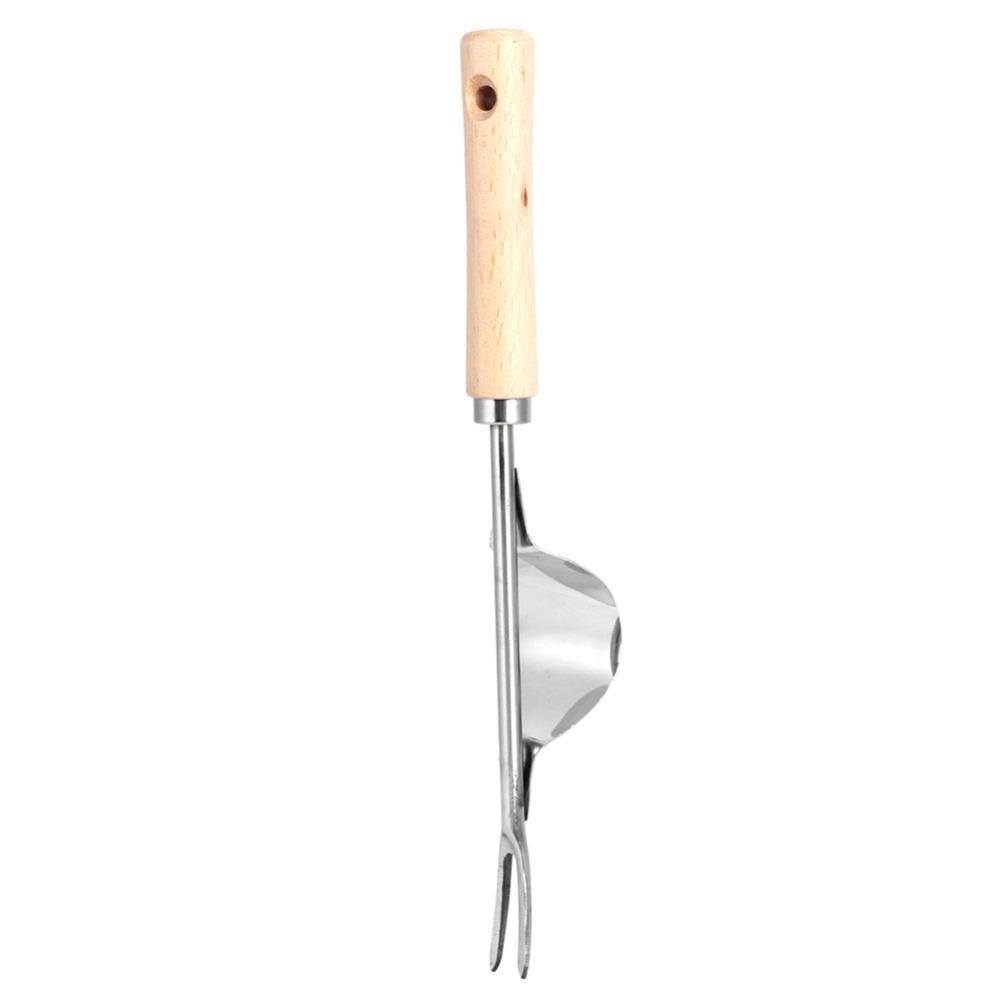 2PCS Silver Weed Puller Tool Multifunction Hand Weeder Fork Durable Garden Weeding Tool
