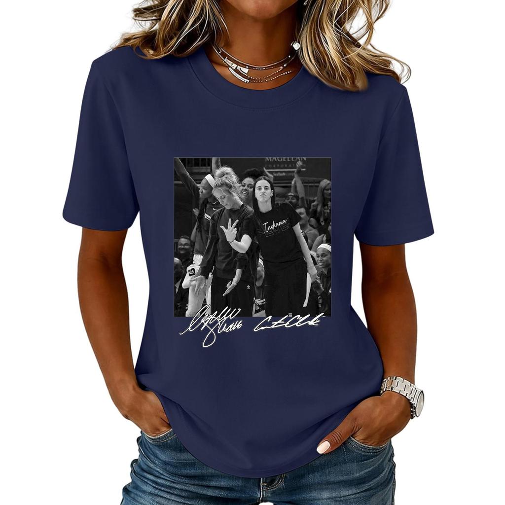 Unisex Casual Letter Print Neck Short Sleeve T-Shirt for Everyday Wear