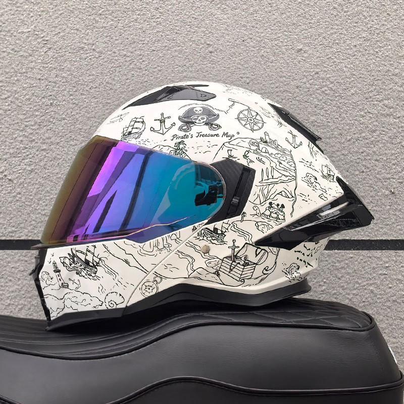 DOT ECE Certified Full Face Motorcycle Helmet Men Women ABS Shell Flip-Up Visor All-Season Use