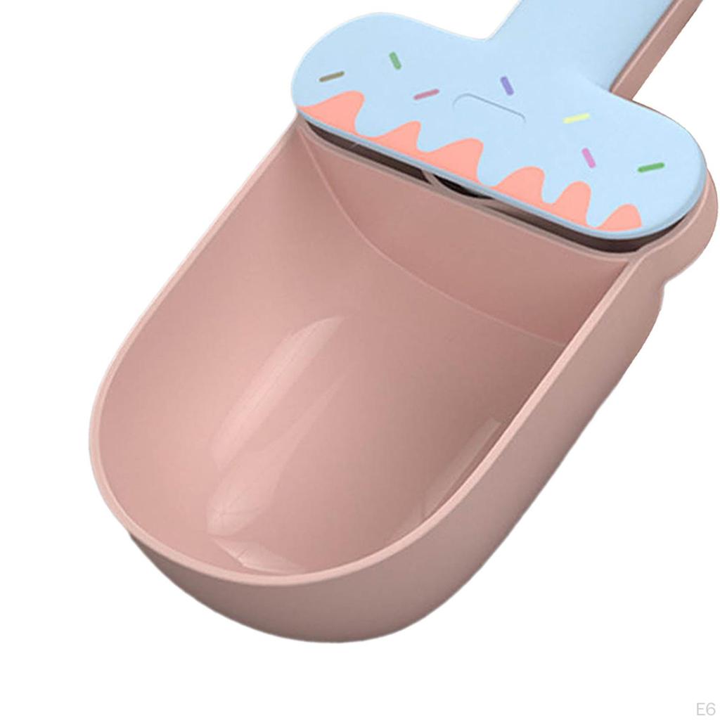 Cat Measuring with Ergonomic Bag Clip Handle Food Feeder Multifuctional Pet Scooper Cats
