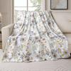 Wildflowers Throw Blanket Botanical Floral Printed Blanket Super Soft Flannel Throw Blankets Lightweight Fluffy Plush F