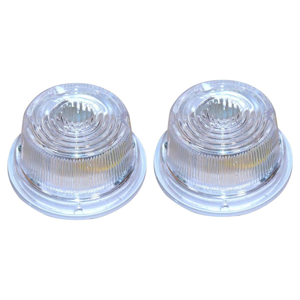 

24V Round Flashers Light Universal Vehicle for Truck Tractor Bus,Iseki,Yanmar Red emergency roadside flashers Clear| 2 Pieces
