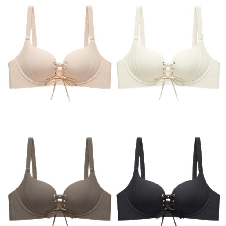 Smooth Seamless Strappy Push-Up Bra: Wirefree Support for Small Chests