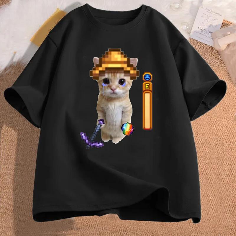

Stardew Valley El Gato Футболка Мужская Одежда Уличная Одежда Высокое Качество Короткий Рукав Игровая Графика Футболки Уличная Одежда Футболки M