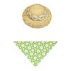 Puppy Cat Costume Daily Wear Photo Prop Spring Dog Hat Pet Bandana Set Rustic Farmhouse Porch Decor Accessories