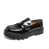 Herren Cross-Border Low-Top Leder-Loafer mit Quasten - Dicksohlig, Lässige Frühjahrs- & Herbstschuhe