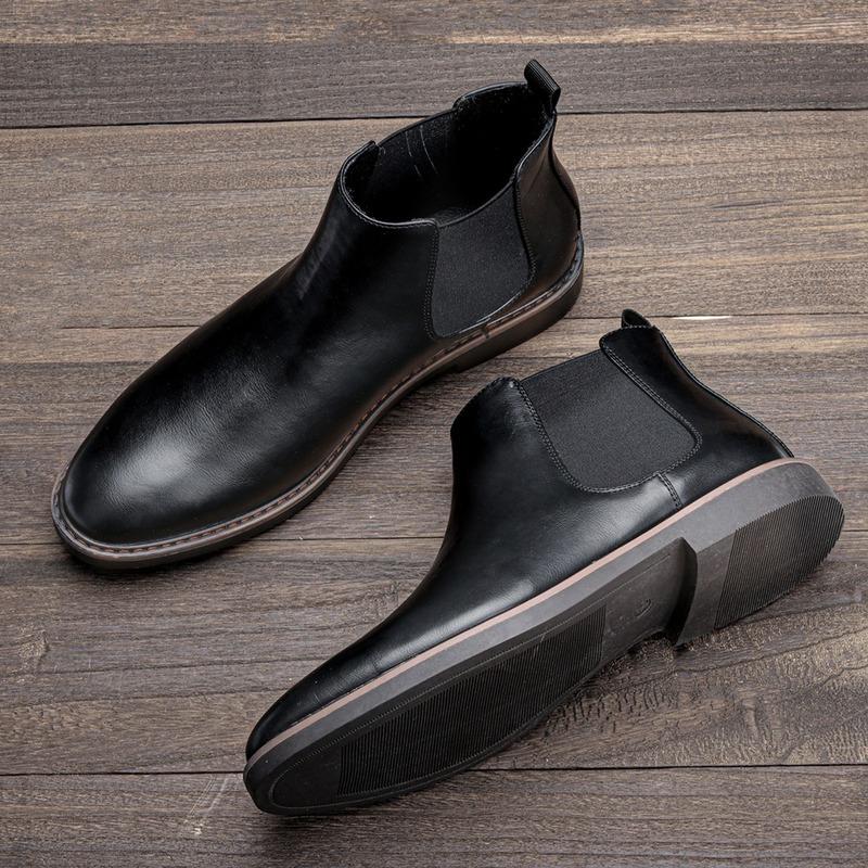 British Male Shoes Fashion Men Luxury Chelsea Boots  Retro Slip On Casual Ankle Boots Plus Size Short Botas Zapatillas Hombre