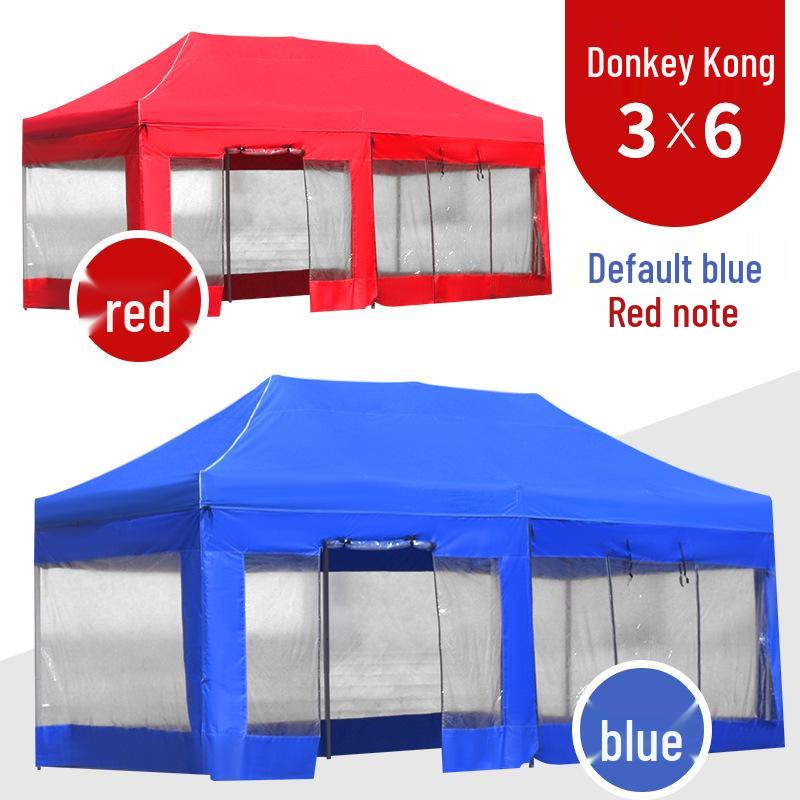 Large Telescopic Outdoor Advertising Tent: Folding Rainproof Canopy and Sunshade with Four-Legged Design