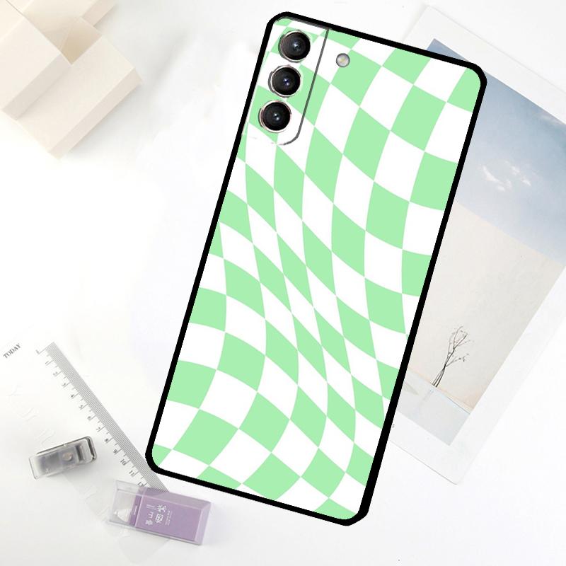 Crazy Checkered Phone Case For Samsung Galaxy S25 FE S20 FE S21 S22 S23 S24 S25 S26 Ultra S10 S25 Plus Cover