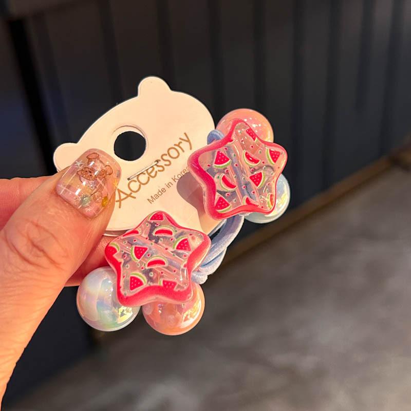 2 stuks Elastische Haarbanden voor Baby Meisjes Snoepkleur Haarring Haartouw Kinderen Hoofddeksel Kinderen Peuter Accessoires