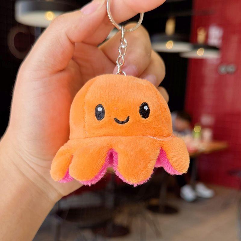 Reversible Octopus Plush Keychain Doll Pendant For Kids Gift